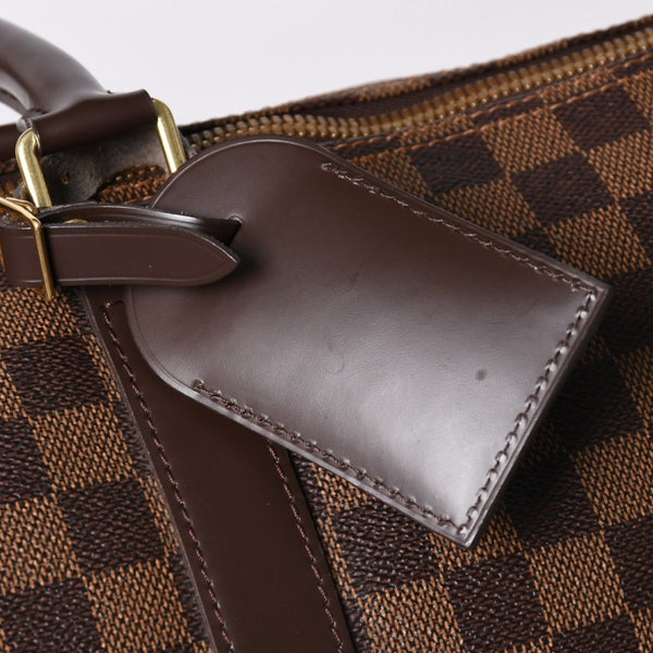 Very good condition LOUIS VUITTON Keepall Bandouliere 45 Boston bag N41428 Damier Ebene leather Gold hardware Used 4a001915