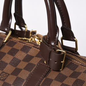 Very good condition LOUIS VUITTON Keepall Bandouliere 45 Boston bag N41428 Damier Ebene leather Gold hardware Used 4a001915
