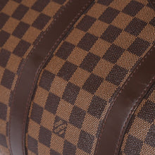 画像をギャラリービューアに読み込む, 極美品 LOUIS VUITTON ルイヴィトン キーポル バンドリエール45 ボストンバッグ N41428 ダミエ エベヌ レザー ゴールド金具 中古 4a001915