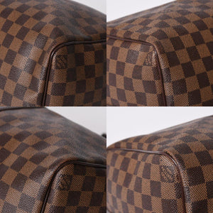 Very good condition LOUIS VUITTON Keepall Bandouliere 45 Boston bag N41428 Damier Ebene leather Gold hardware Used 4a001915