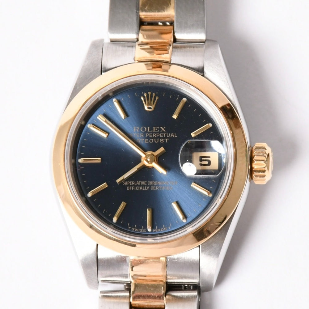 極美品 ROLEX ロレックス 腕時計 デイトジャスト 69163 T番 ブルー文字盤 中古 4a002347