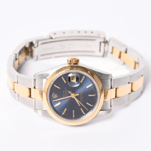 極美品 ROLEX ロレックス 腕時計 デイトジャスト 69163 T番 ブルー文字盤 中古 4a002347