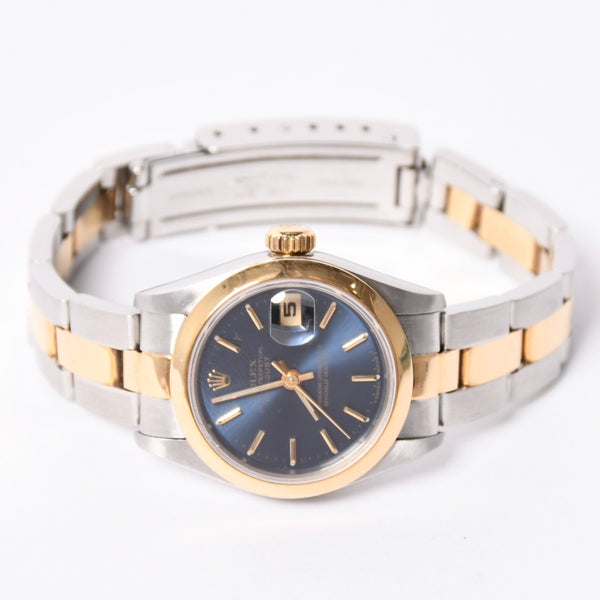 極美品 ROLEX ロレックス 腕時計 デイトジャスト 69163 T番 ブルー文字盤 中古 4a002347