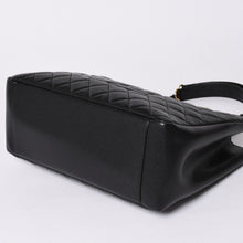 画像をギャラリービューアに読み込む, 極美品 CHANEL シャネル GST キャビアスキンマトラッセ チェーントートバッグ 18番台 ショルダーバッグ ブラック ゴールド金具 中古 4a001924