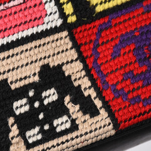 CHANEL シャネル アイコン チェーンワンショルダーバッグ 8番台 ココマーク ウール レザー マルチカラー ゴールド金具 美品 中古 4a001925