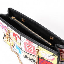 画像をギャラリービューアに読み込む, CHANEL シャネル アイコン チェーンワンショルダーバッグ 8番台 ココマーク ウール レザー マルチカラー ゴールド金具 美品 中古 4a001925