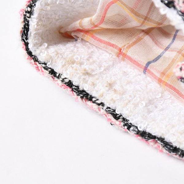 CHANEL シャネル ツイード ノーカラージャケット P62692V46662 サイズ50 ココマーク ホワイト KOKI愛用 美品 中古 4b012761