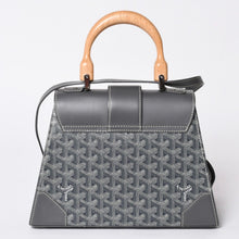 画像をギャラリービューアに読み込む, 新品同様 Goyard ゴヤールサイゴンPM 2WAYショルダーバッグ ハンドバッグ ゴヤールディンキャンバス グレー ウッド 4a001933