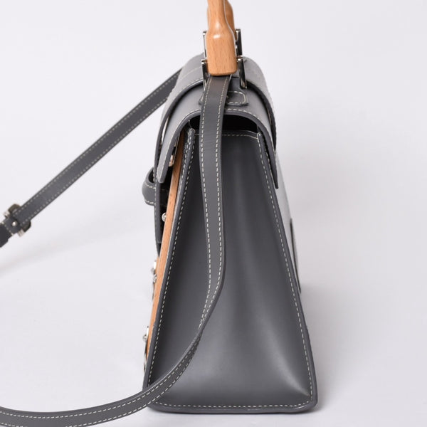 新品同様 Goyard ゴヤールサイゴンPM 2WAYショルダーバッグ ハンドバッグ ゴヤールディンキャンバス グレー ウッド 4a001933