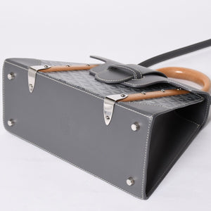 新品同様 Goyard ゴヤールサイゴンPM 2WAYショルダーバッグ ハンドバッグ ゴヤールディンキャンバス グレー ウッド 4a001933