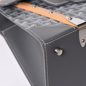 新品同様 Goyard ゴヤールサイゴンPM 2WAYショルダーバッグ ハンドバッグ ゴヤールディンキャンバス グレー ウッド 4a001933
