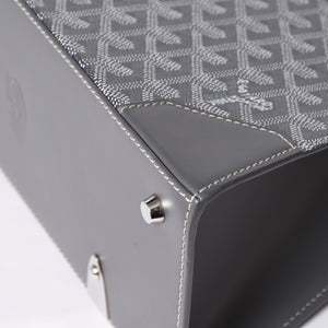 新品同様 Goyard ゴヤールサイゴンPM 2WAYショルダーバッグ ハンドバッグ ゴヤールディンキャンバス グレー ウッド 4a001933