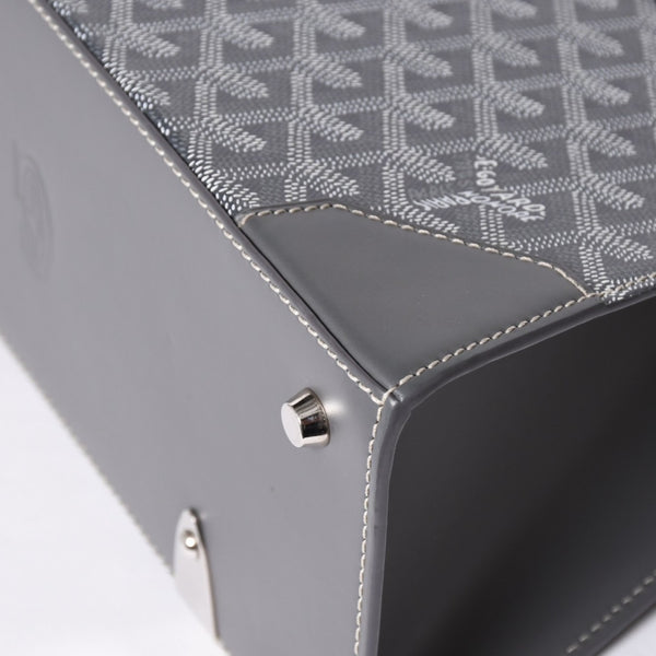 新品同様 Goyard ゴヤールサイゴンPM 2WAYショルダーバッグ ハンドバッグ ゴヤールディンキャンバス グレー ウッド 4a001933
