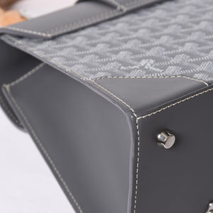 新品同様 Goyard ゴヤールサイゴンPM 2WAYショルダーバッグ ハンドバッグ ゴヤールディンキャンバス グレー ウッド 4a001933