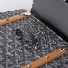 画像をギャラリービューアに読み込む, 新品同様 Goyard ゴヤールサイゴンPM 2WAYショルダーバッグ ハンドバッグ ゴヤールディンキャンバス グレー ウッド 4a001933