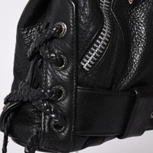 画像をギャラリービューアに読み込む, 極美品 CHROME HEARTS クロムハーツ JJ DEAN スモール JJディーン ハンドバッグ レザーライダース シルバ−925 ブラック 中古 4a001969