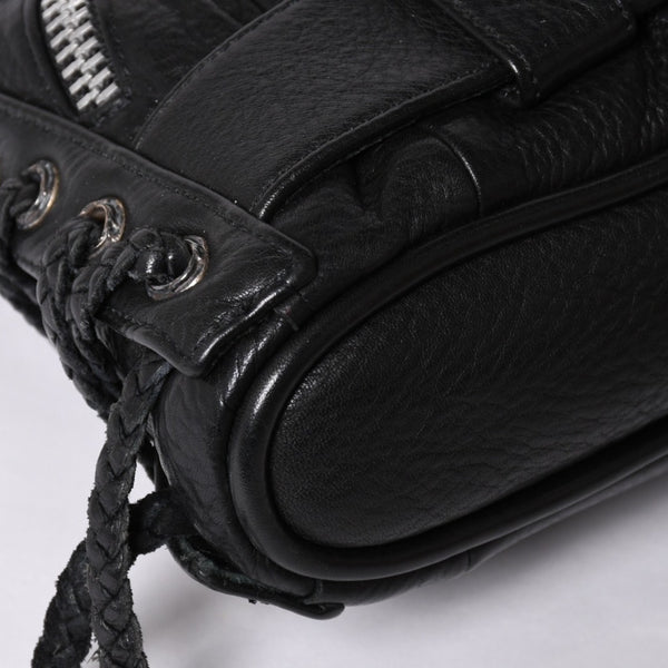 極美品 CHROME HEARTS クロムハーツ JJ DEAN スモール JJディーン ハンドバッグ レザーライダース シルバ−925 ブラック 中古 4a001969