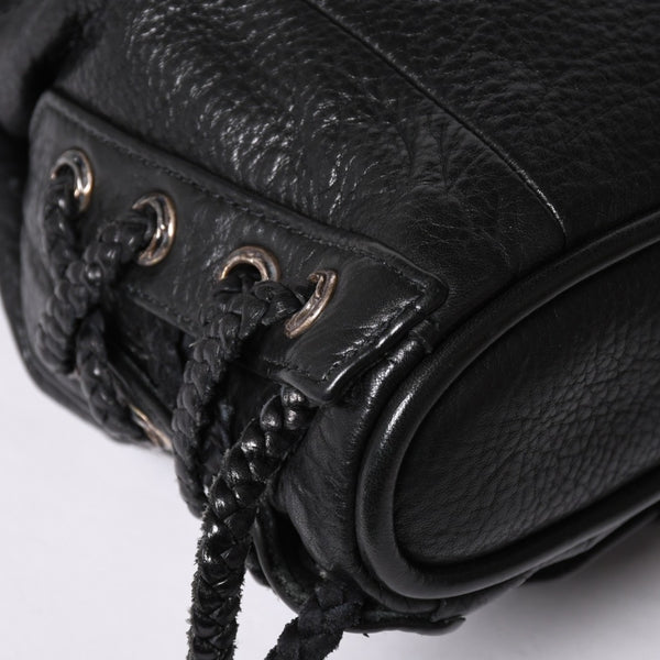 極美品 CHROME HEARTS クロムハーツ JJ DEAN スモール JJディーン ハンドバッグ レザーライダース シルバ−925 ブラック 中古 4a001969