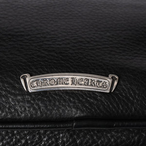 極美品 CHROME HEARTS クロムハーツ JJ DEAN スモール JJディーン ハンドバッグ レザーライダース シルバ−925 ブラック 中古 4a001969