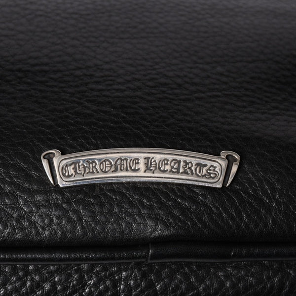 極美品 CHROME HEARTS クロムハーツ JJ DEAN スモール JJディーン ハンドバッグ レザーライダース シルバ−925 ブラック 中古 4a001969