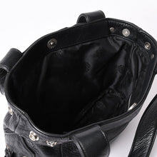 画像をギャラリービューアに読み込む, 極美品 CHROME HEARTS クロムハーツ JJ DEAN スモール JJディーン ハンドバッグ レザーライダース シルバ−925 ブラック 中古 4a001969