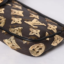 画像をギャラリービューアに読み込む, 極美品 LOUIS VUITTON ルイヴィトン ミニポシェットアクセソワール アクセサリーポーチ M60125 モノグラムエクリプス スパンコール 中古 4a002091