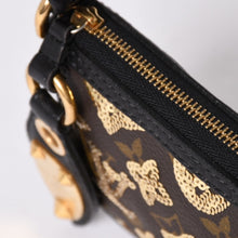 画像をギャラリービューアに読み込む, 極美品 LOUIS VUITTON ルイヴィトン ミニポシェットアクセソワール アクセサリーポーチ M60125 モノグラムエクリプス スパンコール 中古 4a002091