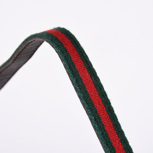 GUCCI グッチ アクセサリーポーチ ハンドバッグ ワンショルダーバッグ 141809 キャンバス レザー ブラウン 美品 中古 4a001942