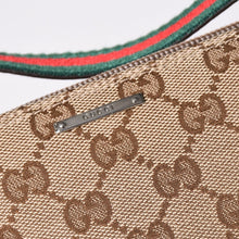 画像をギャラリービューアに読み込む, GUCCI グッチ アクセサリーポーチ ハンドバッグ ワンショルダーバッグ 141809 キャンバス レザー ブラウン 美品 中古 4a001942