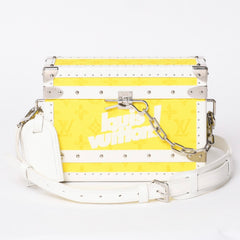 Very Good Condition LOUISVUITTON Monogram Virgil Nogram Logo Clutch Box M45869 Trunk Yellow Shoulder Bag Used 4a002125