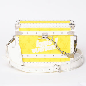 Very Good Condition LOUISVUITTON Monogram Virgil Nogram Logo Clutch Box M45869 Trunk Yellow Shoulder Bag Used 4a002125