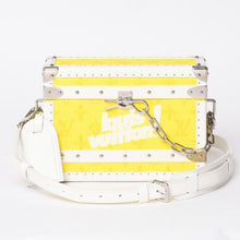 画像をギャラリービューアに読み込む, 極美品 LOUISVUITTON ルイヴィトン モノグラム ヴァージル ノグラムロゴクラッチボックス M45869 トランク イエロー ショルダーバッグ 中古 4a002125