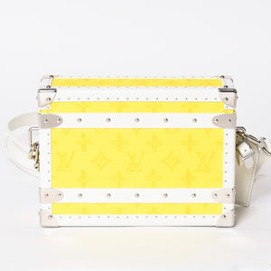 Very Good Condition LOUISVUITTON Monogram Virgil Nogram Logo Clutch Box M45869 Trunk Yellow Shoulder Bag Used 4a002125
