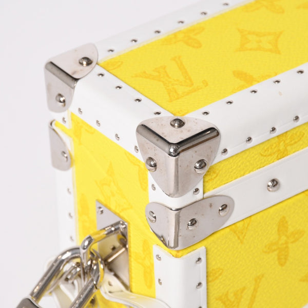 Very Good Condition LOUISVUITTON Monogram Virgil Nogram Logo Clutch Box M45869 Trunk Yellow Shoulder Bag Used 4a002125