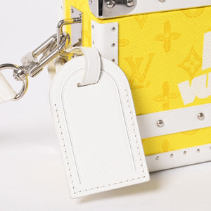 Very Good Condition LOUISVUITTON Monogram Virgil Nogram Logo Clutch Box M45869 Trunk Yellow Shoulder Bag Used 4a002125