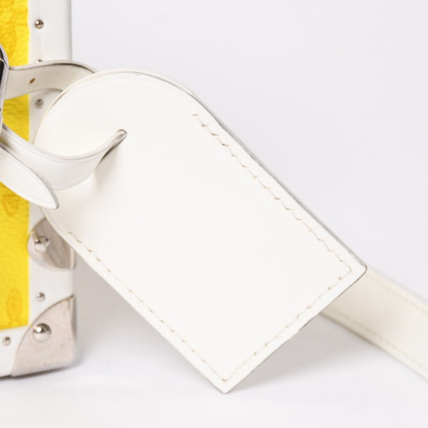 Very Good Condition LOUISVUITTON Monogram Virgil Nogram Logo Clutch Box M45869 Trunk Yellow Shoulder Bag Used 4a002125