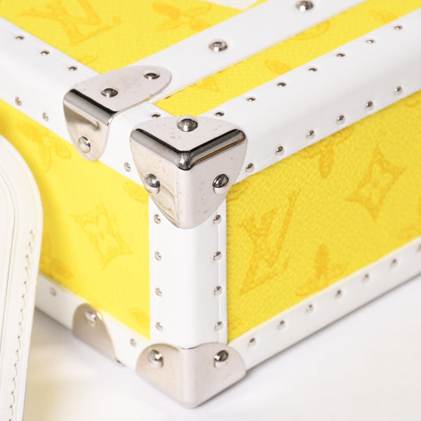 Very Good Condition LOUISVUITTON Monogram Virgil Nogram Logo Clutch Box M45869 Trunk Yellow Shoulder Bag Used 4a002125