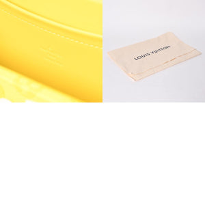 Very Good Condition LOUISVUITTON Monogram Virgil Nogram Logo Clutch Box M45869 Trunk Yellow Shoulder Bag Used 4a002125