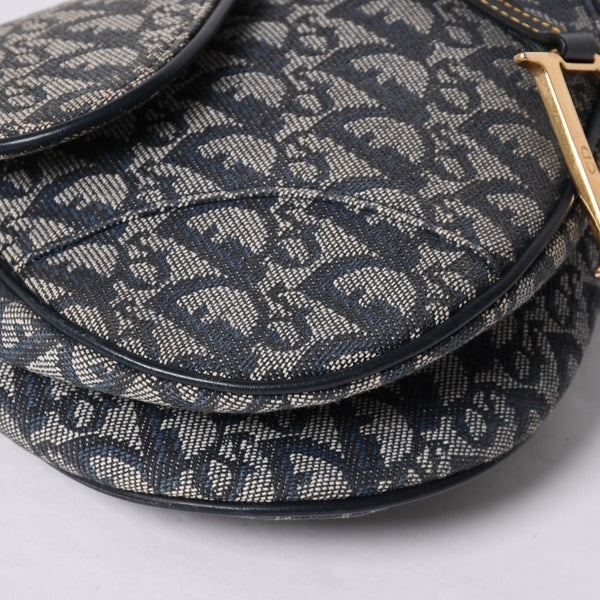 極美品 Christian Dior クリスチャン ディオール サドルバッグ トロッター ショルダーバッグ 04RU 0044 中古 4a001932