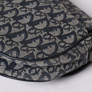 極美品 Christian Dior クリスチャン ディオール サドルバッグ トロッター ショルダーバッグ 04RU 0044 中古 4a001932