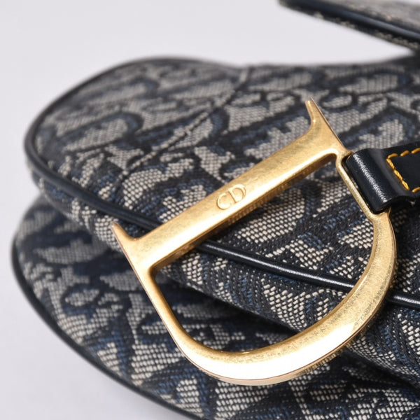 極美品 Christian Dior クリスチャン ディオール サドルバッグ トロッター ショルダーバッグ 04RU 0044 中古 4a001932