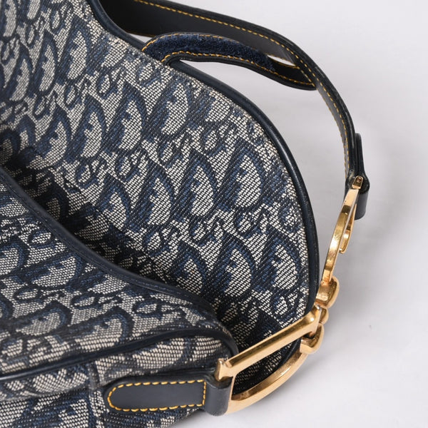 極美品 Christian Dior クリスチャン ディオール サドルバッグ トロッター ショルダーバッグ 04RU 0044 中古 4a001932