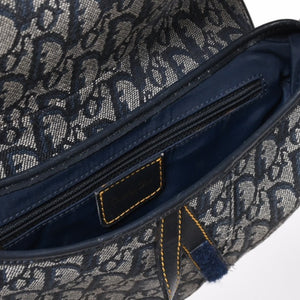 極美品 Christian Dior クリスチャン ディオール サドルバッグ トロッター ショルダーバッグ 04RU 0044 中古 4a001932