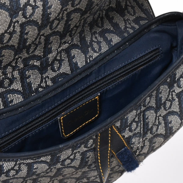 極美品 Christian Dior クリスチャン ディオール サドルバッグ トロッター ショルダーバッグ 04RU 0044 中古 4a001932