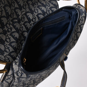 極美品 Christian Dior クリスチャン ディオール サドルバッグ トロッター ショルダーバッグ 04RU 0044 中古 4a001932