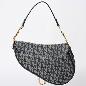 極美品 Christian Dior クリスチャン ディオール サドルバッグ トロッター ショルダーバッグ 04RU 0044 中古 4a001932