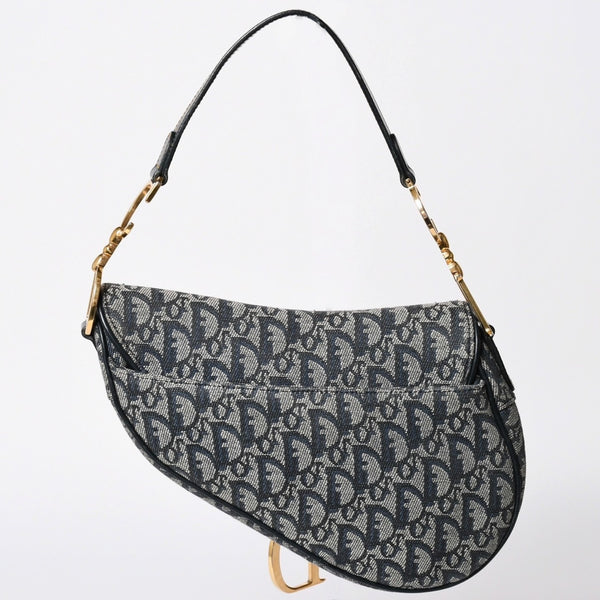 極美品 Christian Dior クリスチャン ディオール サドルバッグ トロッター ショルダーバッグ 04RU 0044 中古 4a001932