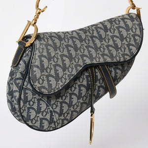 極美品 Christian Dior クリスチャン ディオール サドルバッグ トロッター ショルダーバッグ 04RU 0044 中古 4a001932