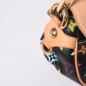極美品 LOUIS VUITTON ルイヴィトン マリリン ハンドバッグ M40128 モノグラム マルチカラー ブラック 村上隆 中古 4a001914