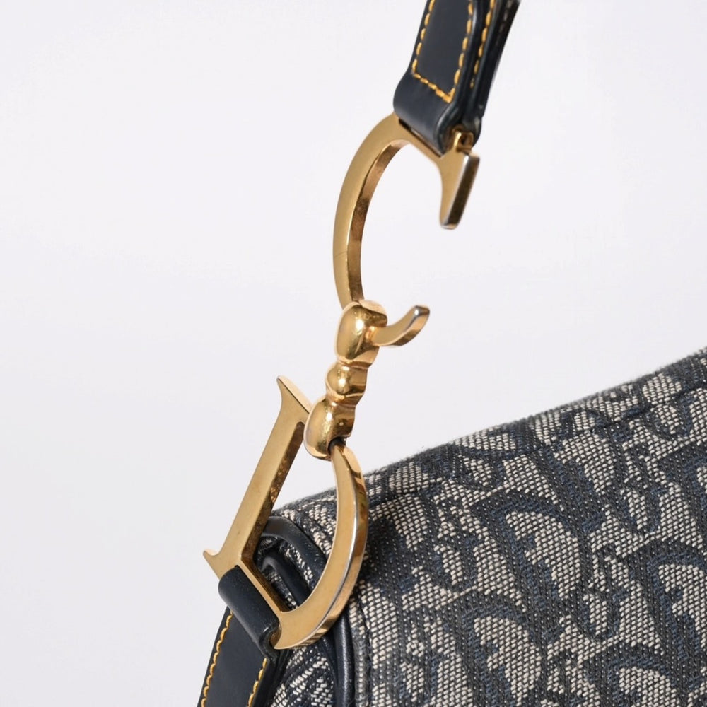 極美品 Christian Dior クリスチャン ディオール サドルバッグ トロッター ショルダーバッグ 04RU 0044 中古 4a001932
